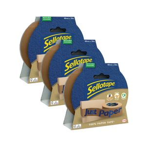 Sellotape Packaging Tape Paper 48mmx50m 3 For 2