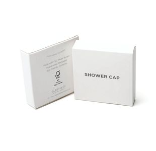 White Boxed Eco Shower Cap Cornstarch with Hair Band (Pack of 250) I010