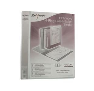 Snopake Executive Presentation 4D-Ring Binder A4 Clear 13386