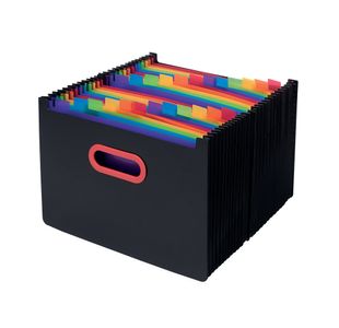 Snopake 24 Part Desk Expander A4 Rainbow/Black 15852