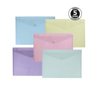 Snopake Reborn Polyfile A4 Assorted (Pack of 5) 15912