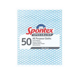 Spontex Specialist All Purpose Cloths Blue (Pack of 50) 19900102