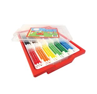 Stabilo Trio A-Z Felt Tip Colour Pens Classpack Gratnell Tray Assorted (Pack of 144) F378/144-04