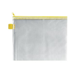 BDS Mesh Zip Bag 255x205mm Yellow Zipper (Pack of 5)