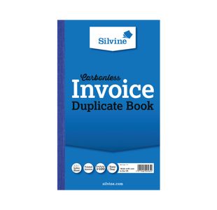 Silvine Carbonless Duplicate Invoice Book 210x127mm (6 Pack) 711-T