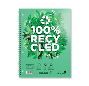 Silvine Premium Recycled Wirebound Notebook A4 (Pack of 5) R102