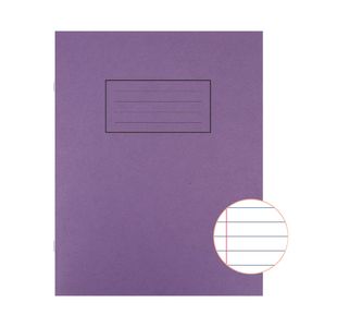 Silvine Exercise Book Ruled 229x178mm Purple (Pack of 10) EX100
