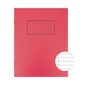 Silvine Exercise Book Ruled 229x178mm Red (Pack of 10) EX101