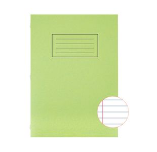 Silvine Exercise Book A4 Ruled with Margin Green (10 Pack) EX110