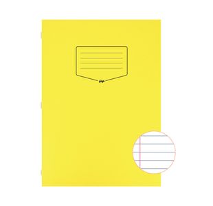 Silvine Tough Shell Exercise Book Ruled A4 Yellow (Pack of 25) EX141