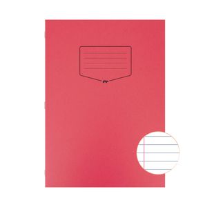 Silvine Tough Shell Exercise Book Ruled A4 Red (Pack of 25) EX142