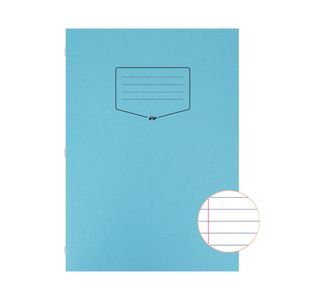 Silvine Tough Shell Exercise Book Ruled A4 Blue (Pack of 25) EX144