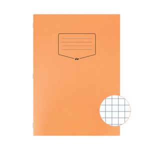 Silvine Tough Shell Exercise Book Squares A4 Orange (Pack of 25) EX145