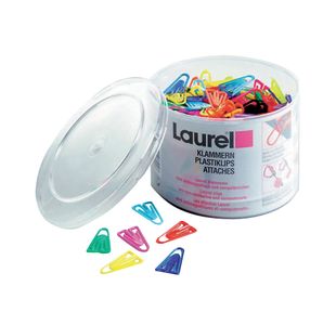 Plastic Paperclips 35mm Assorted (Pack of 200) 126130399