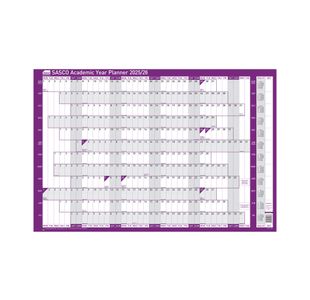 Sasco Academic Year Planner Mounted 2025-26 SY1075325