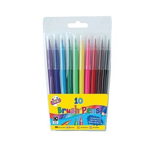 Artbox Quality Brush Fibre Pens Assorted x10 Pack of 12 1093