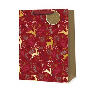 Christmas Reindeer Gift Bag Extra Large Pack of 6 X9307A/FSC