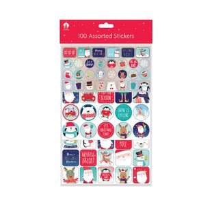 Christmas Activity Assorted Stickers x100 Pack of 12 X9711A