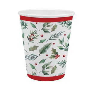 Traditional Christmas Party Paper Cups x6 Pack of 12 X9980B