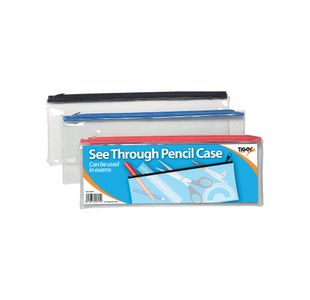 See Through Pencil Case 330x125mm Pack of 12 300795