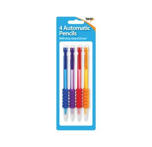 Tiger Automatic Pencils + Eraser Tips x4 Assorted Pack of 12 301663