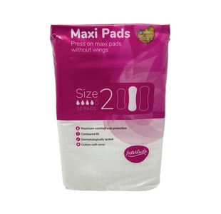 Interlude Maxi Pads Size 2 Packet x20 Pads Pack of 12 6411B