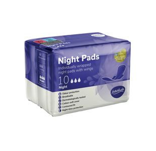 Ultra Night Sanitary Pads with Wings x10 Pads (Pack of 12)