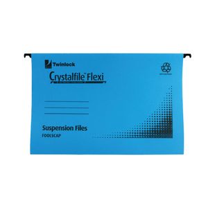 Rexel Crystalfile Flexi Standard Foolscap Blue (50 Pack) 3000041