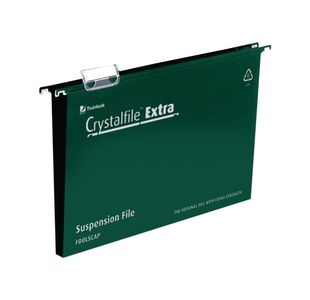 Rexel Crystalfile Extra Suspension File 50mm Green (Pack of 25) 3000112