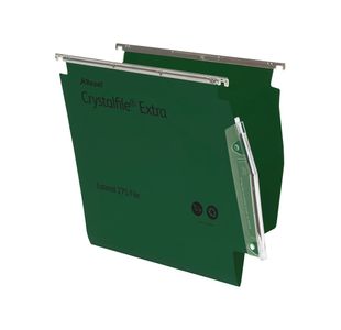 Rexel CrystalFile Extra 15mm Lateral File Green (Pack of 25) 70637
