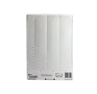 Rexel Crystalfile Printable Filing Inserts White (Pack of 50) 78050