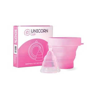 Unicorn Medical Grade Silicone Menstrual Cup/Sterilising Unit Pink Unipink