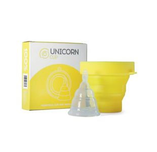 Unicorn Medical Grade Silicone Menstrual Cup/Sterilise Unit Yellow UniYellow
