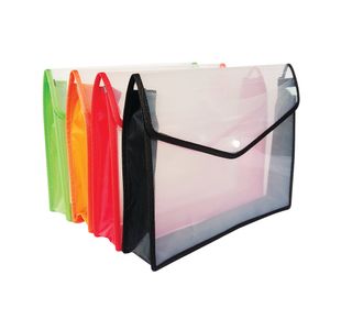 Seco Popper Wallet Foolscap Plus Assorted (Pack of 4) EPW-AST
