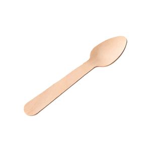 Economy Disposable Birch Wood Teaspoon 11cm (Pack of 100) F90223-0
