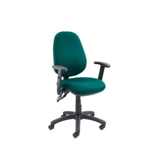 Vantage 100 2 lever PCB operators chair with adjustable arms - Forest Green