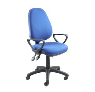 Vantage 200 3 lever asynchro operators chair with fixed arms - blue