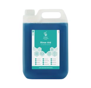 Evans Rinse Aid Drying + Eliminates Spotting 5L Pack of 2 A031EEV2