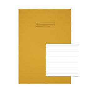 Rhino Exercise Book A4+ 8mm Ruled 80P Yellow (Pack of 50) VC08725