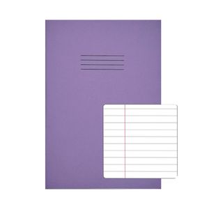 Rhino Exercise Book 8mm Ruled 80 Pages A4 Purple (Pack of 50) VC48471