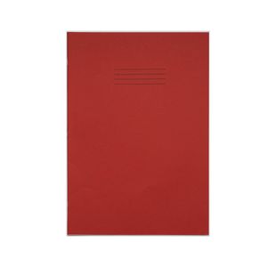 Rhino Exercise Book 8mm Ruled with Margin 80 Pages A4+ Red (Pack of 50) VDU080-200-4