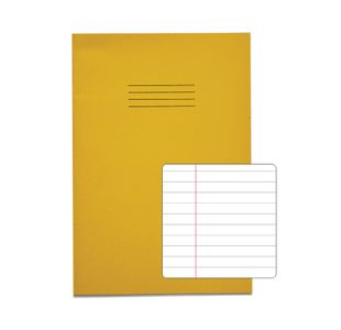 Rhino Exercise Book 80 Page A4 8mm Ruled Yellow Contract (Pack of 50) VEXV668-945-0