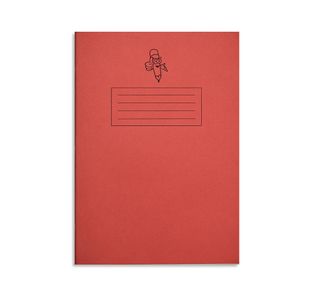 Morrells Handwriting Exercise Book Wide Line A4 Red Pack of 50 MHWLR-8