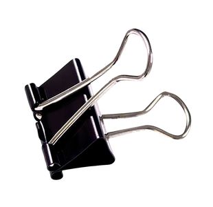 Clipper Foldback Clip 25mm Black Pack of 100 WS22781