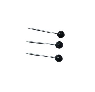 Map Pins Black 4.5mm Spherical Plastic Heads Pack of 100 WS26890