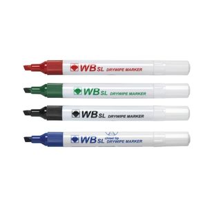 Assorted Whiteboard Markers Chisel Tip (Pack of 4) WX26038