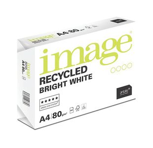 Image Bright Rcyc Printer Paper A4 80gsm White Pack of 5 3597320337574