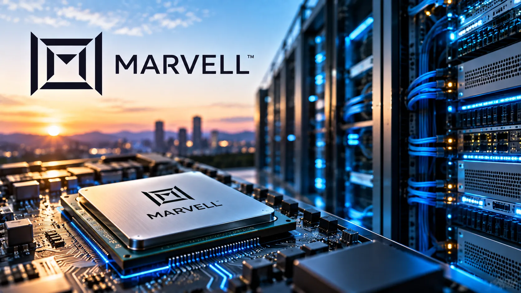 Marvell-Chip im Data-Center-Leuchten