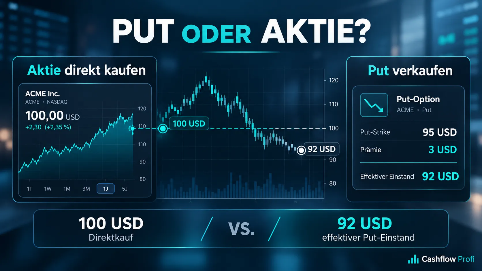 Put verkaufen oder Aktie kaufen? Neuer Rechner vergleicht beide Wege