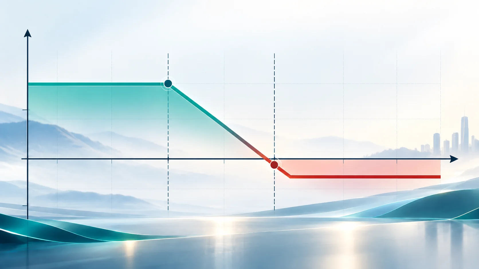 Payoff-Diagramm der Optionsstrategie Bear Call Spread